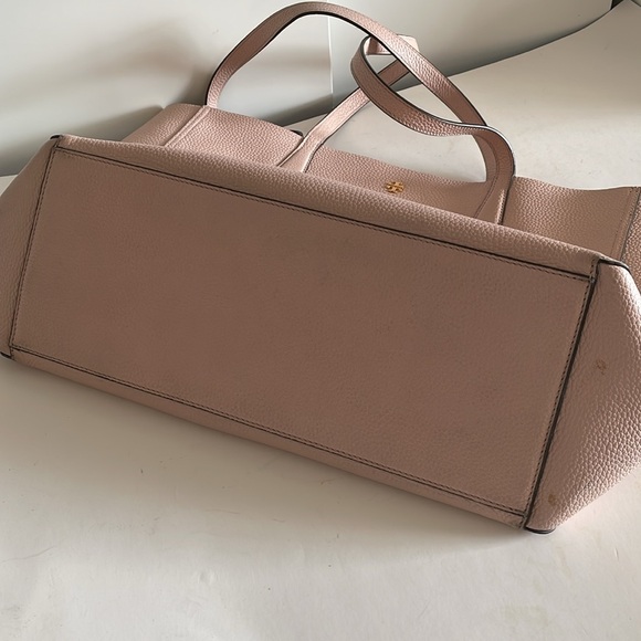 Tory Burch Blake Shell Pink Pebbled Leather Tote Bag - Picture 6 of 11